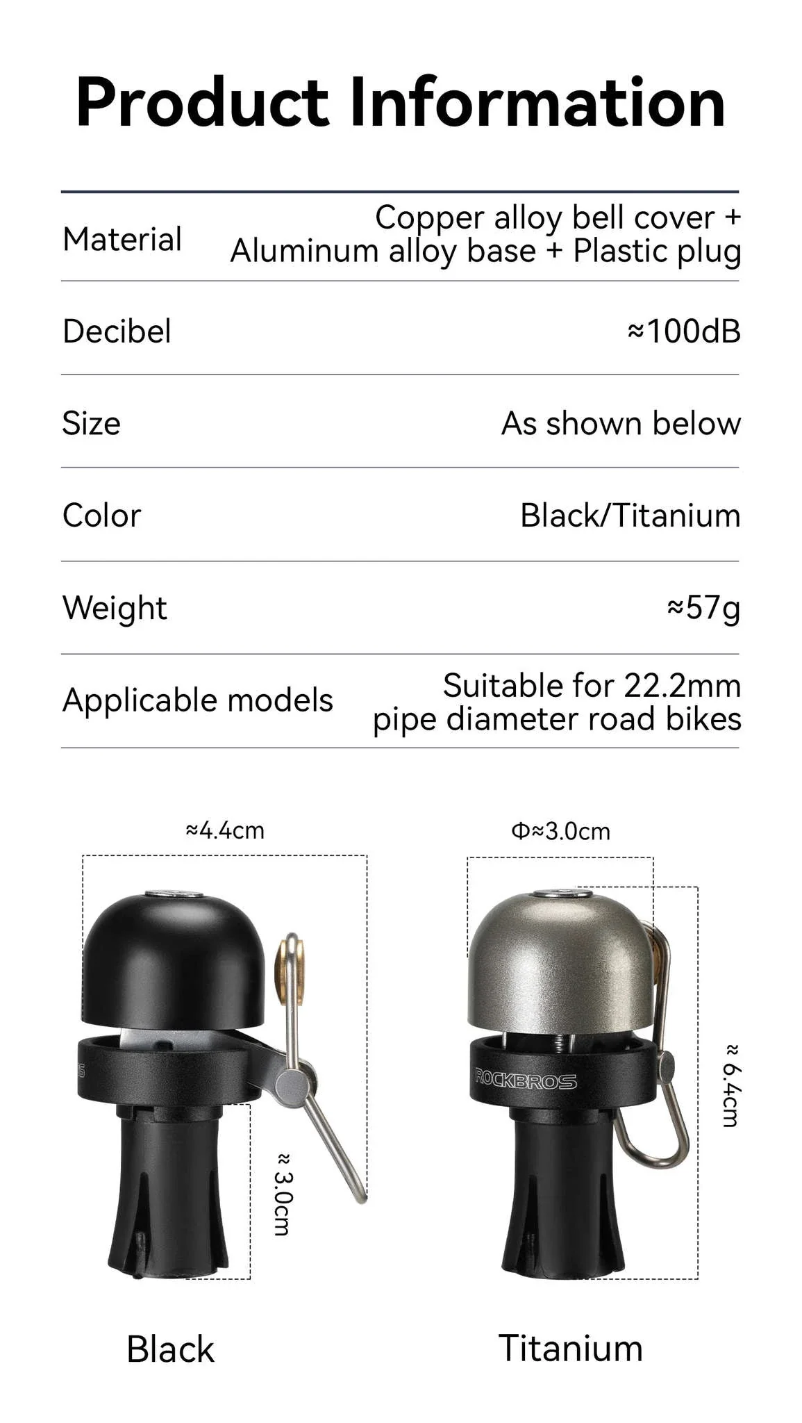 Bicycle Bell 100dB Loud Ring for 22.2mm Handlebars - Image 10