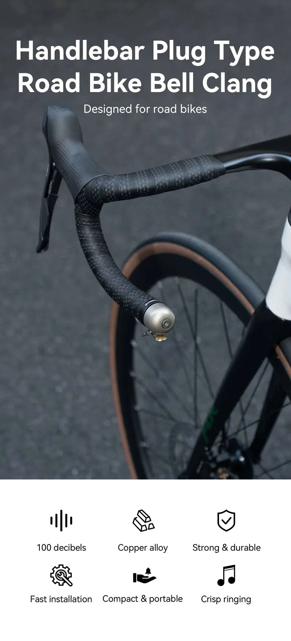 Bicycle Bell 100dB Loud Ring for 22.2mm Handlebars - Image 8