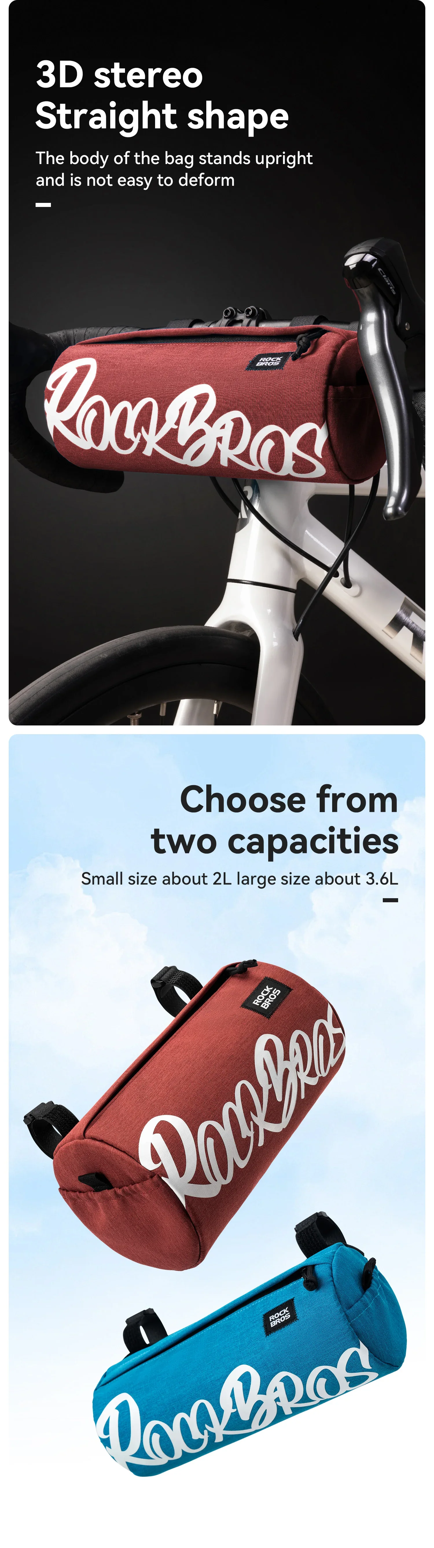 Waterproof Bicycle Cylinder Pannier Bag Adjustable Bike Storage Pack - Image 12