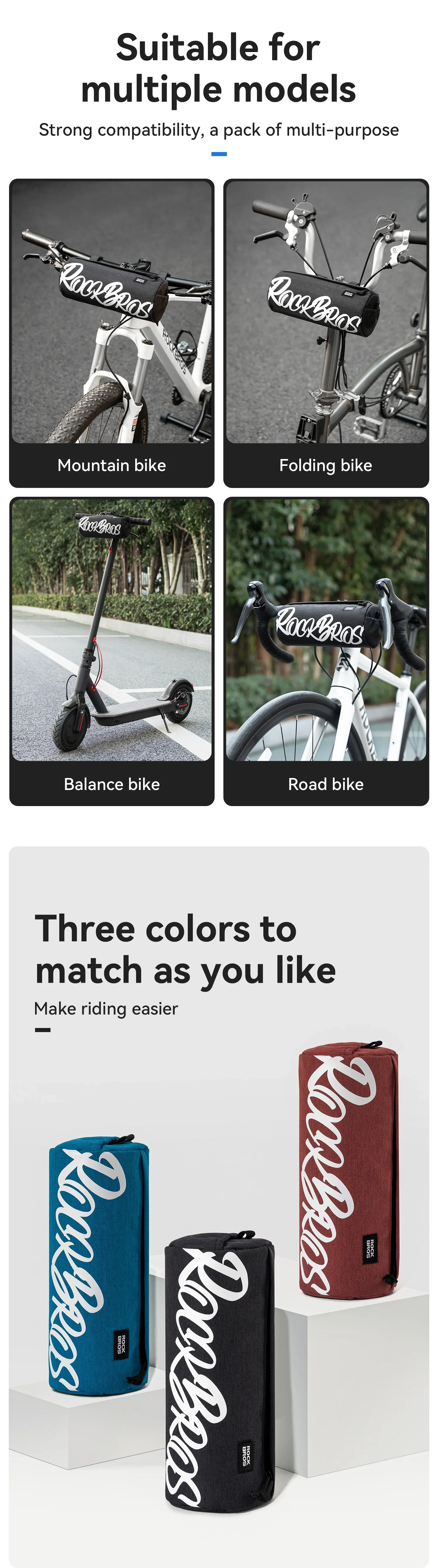 Waterproof Bicycle Cylinder Pannier Bag Adjustable Bike Storage Pack - Image 13