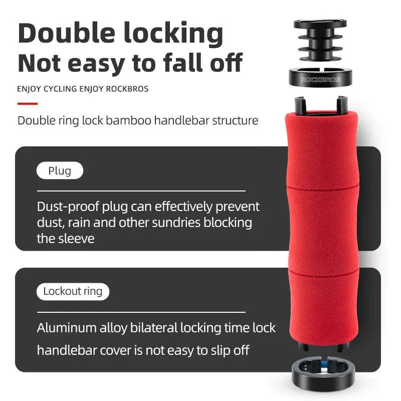 Bicycle Handlebar Grips 22mm EVA Shock-Absorbing Lock-On Pair - Image 4