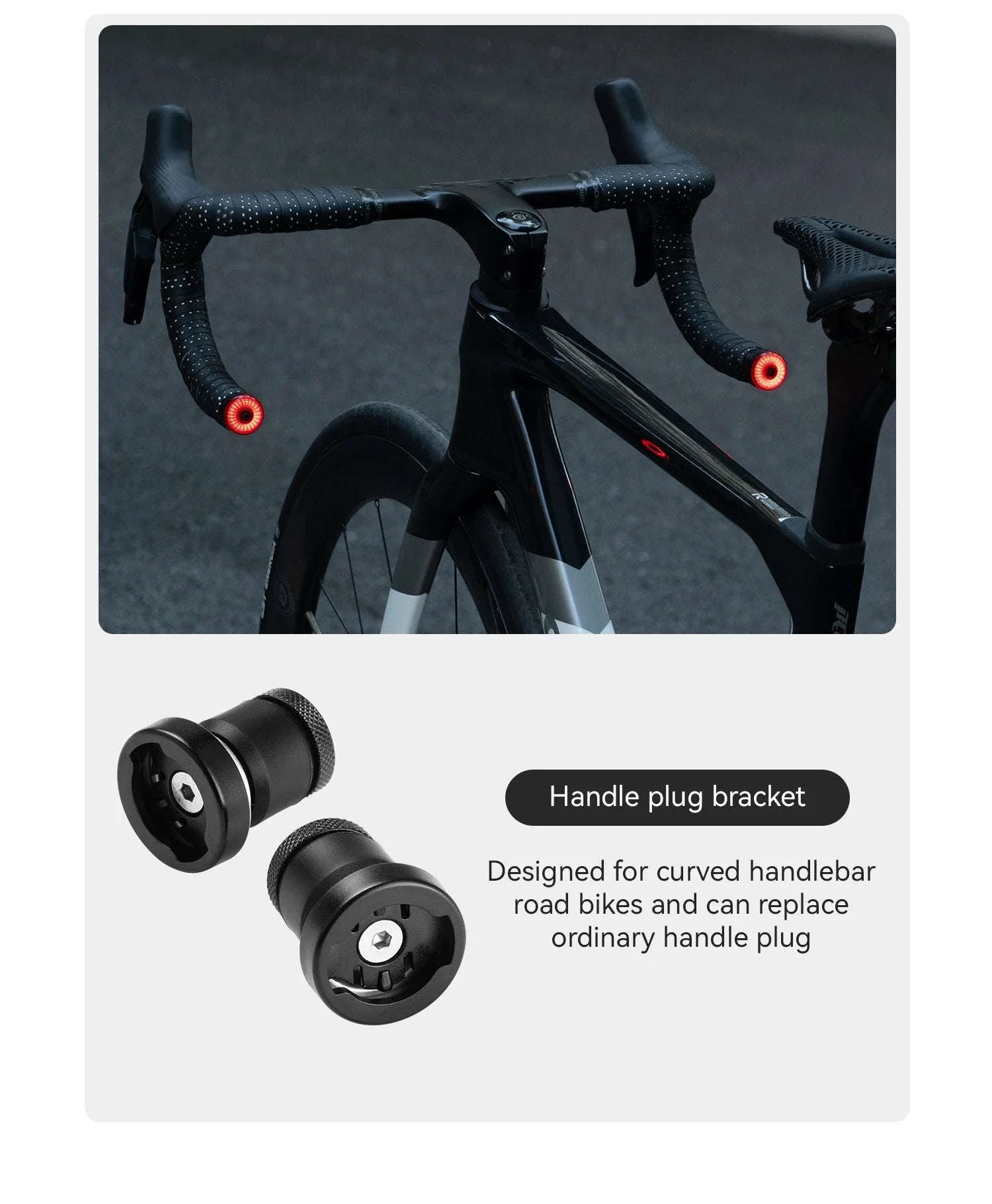 Bike Handlebar Plug LED Safety Lights with Brake Sensor (2pcs) - Image 12