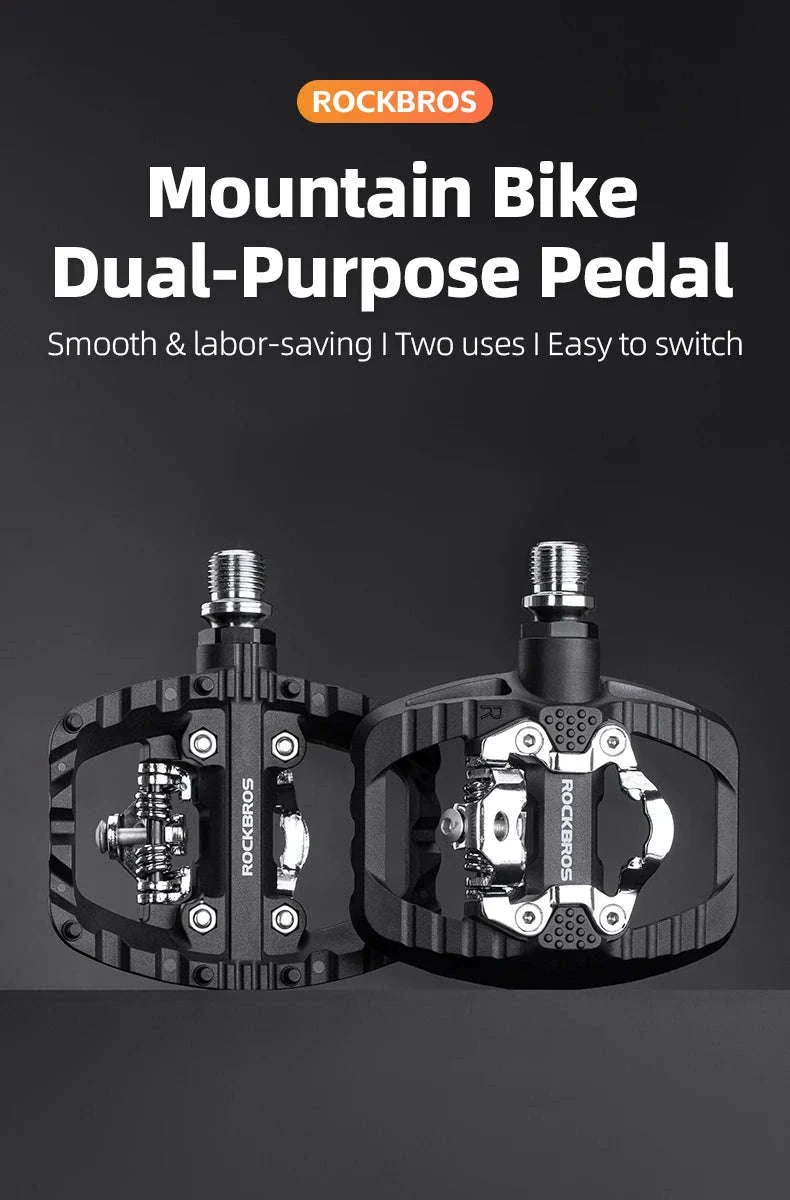 2-in-1 Bike Pedals Flat & Clipless Anti-Slip Platform for Shimano - Image 7