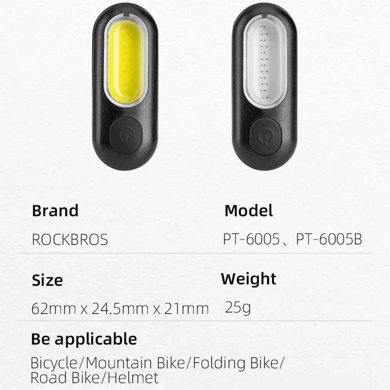 USB Rechargeable Bicycle Rear Light, 5 Modes - Image 6