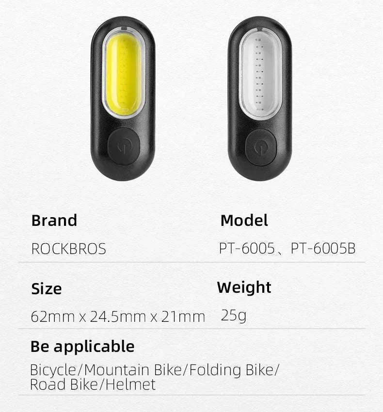 USB Rechargeable Bicycle Rear Light, 5 Modes - Image 9