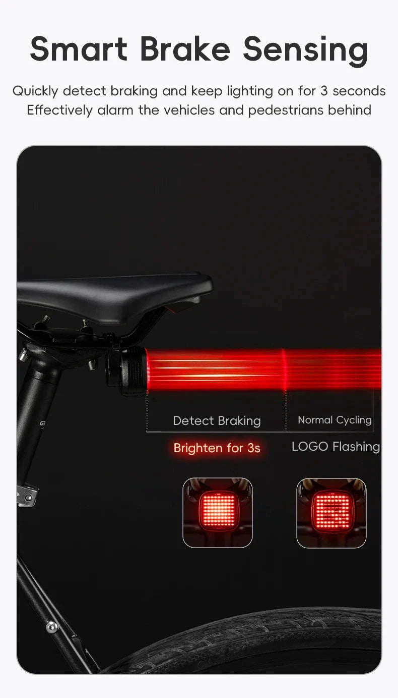 Smart Bike Rear Light with Brake Sensing & Sync Mode - Image 8