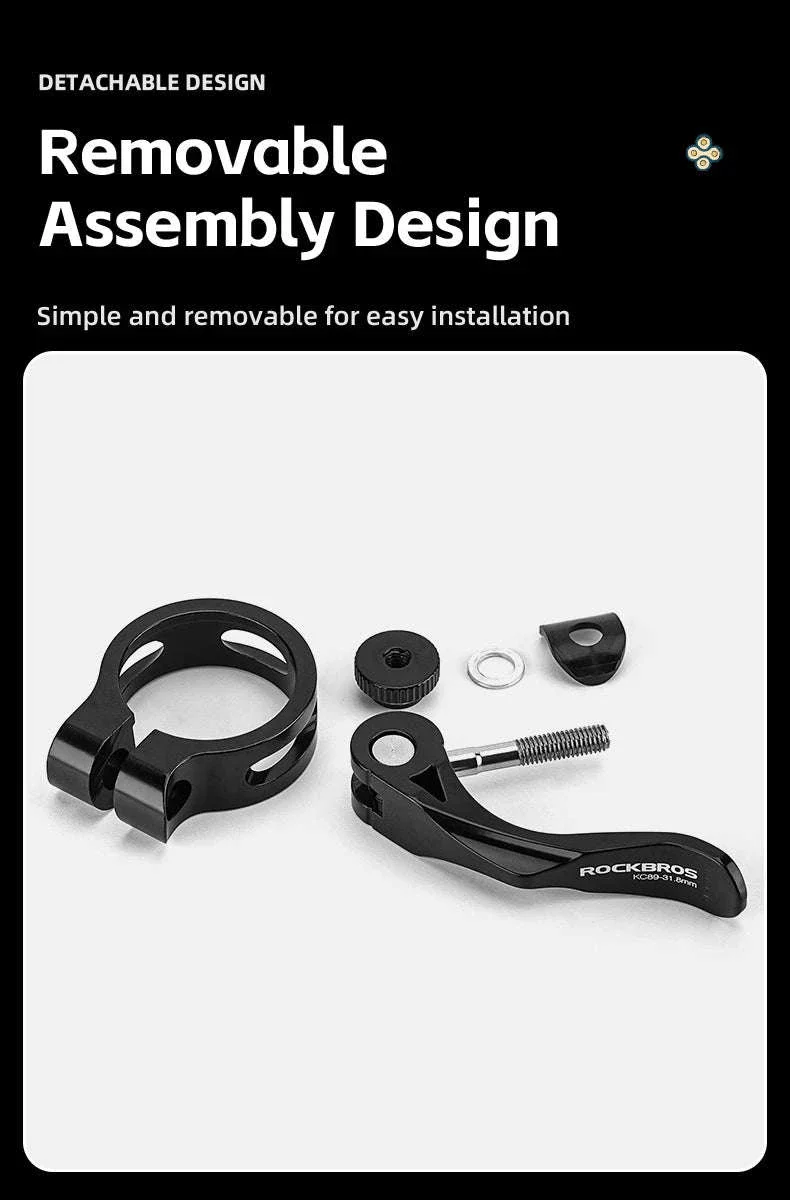 Quick Release Bicycle Seat Post Clamp Aluminum Alloy Bike Seat Clamp - Image 16