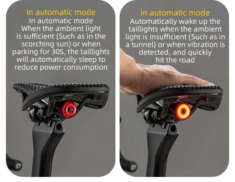 Q5 Mini Smart Auto Brake Sensing Bike Tail Light - Image 11