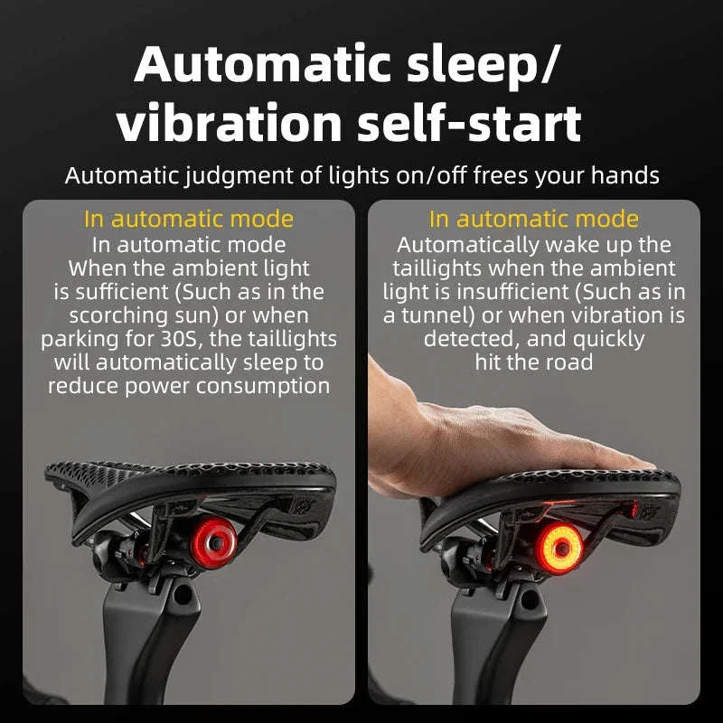 Q5 Mini Smart Auto Brake Sensing Bike Tail Light - Image 3