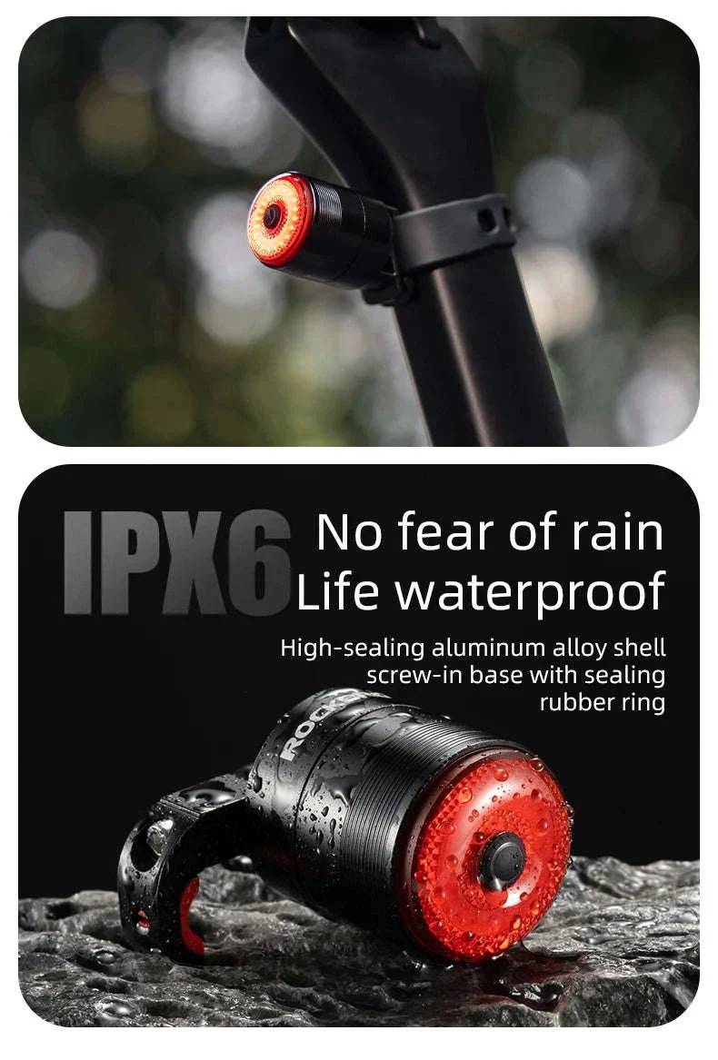 Smart Auto Brake Sensing Bike Tail Light IPX6 USB-C Rear Light - Image 15