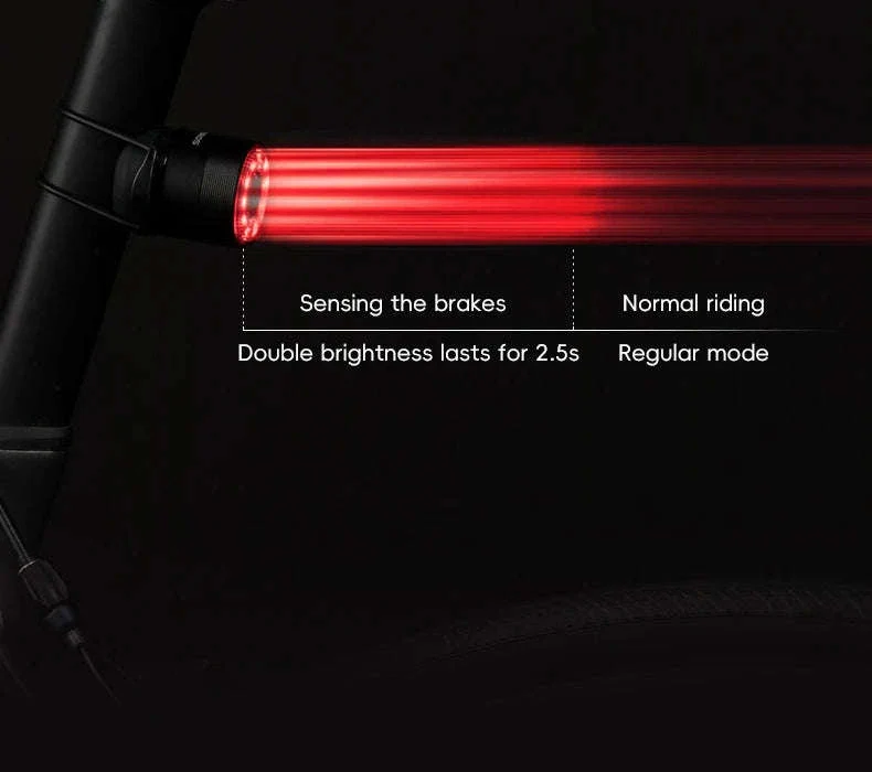 Smart Bike Rear Light with Brake Sensor & 5 Modes USB-C - Image 14