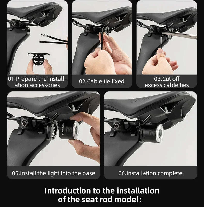 Smart Bike Rear Light with Brake Sensor & 5 Modes USB-C - Image 28