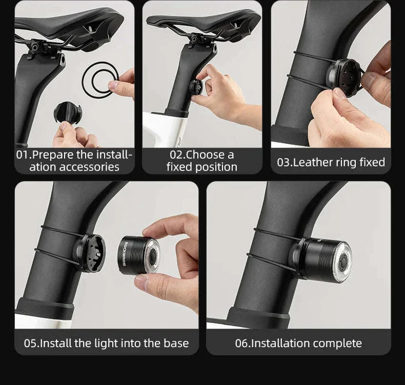 Smart Bike Rear Light with Brake Sensor & 5 Modes USB-C - Image 29