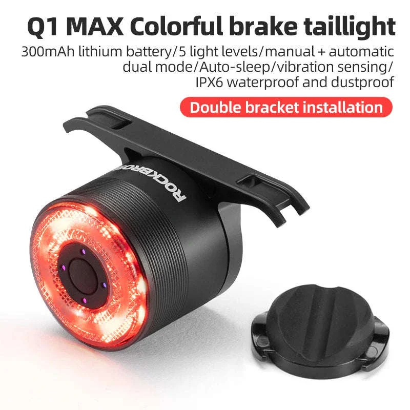 Smart Bike Rear Light with Brake Sensor & 5 Modes USB-C - Image 32