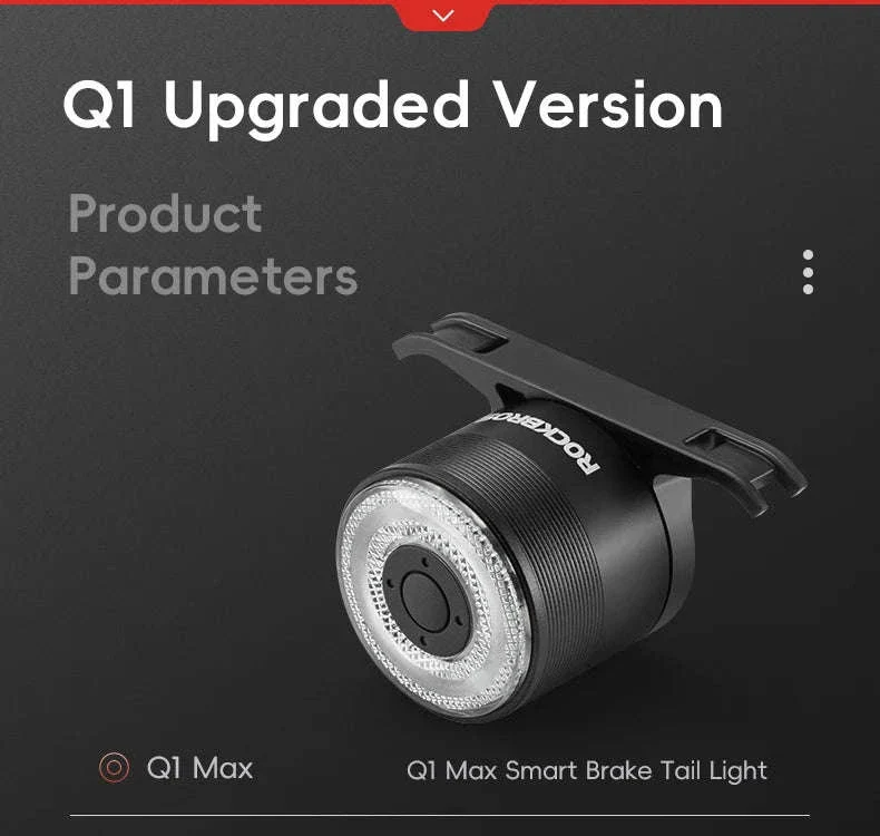 Smart Bike Rear Light with Brake Sensor & 5 Modes USB-C - Image 9
