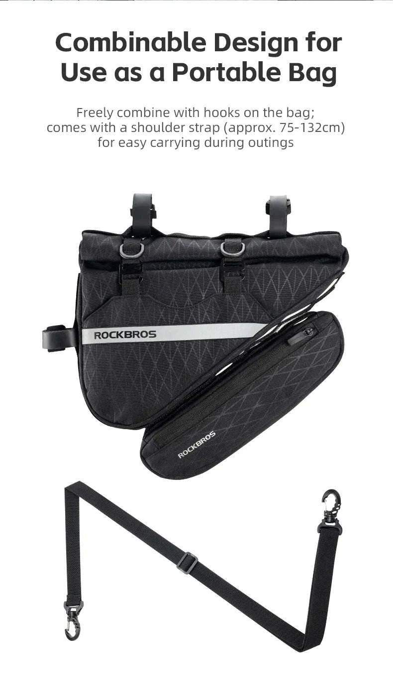 Waterproof Bicycle Triangle Bag 2-in-1 Detachable Bike Storage Pack - Image 18