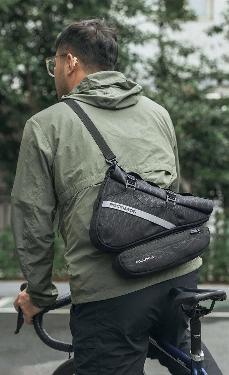 Waterproof Bicycle Triangle Bag 2-in-1 Detachable Bike Storage Pack - Image 19