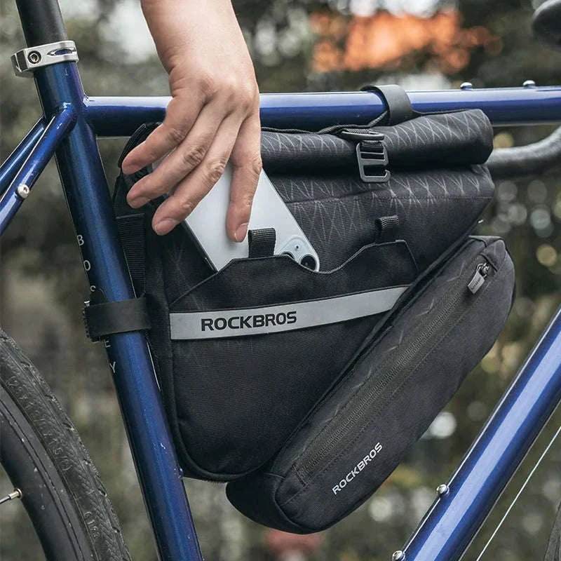 Waterproof Bicycle Triangle Bag 2-in-1 Detachable Bike Storage Pack - Image 2