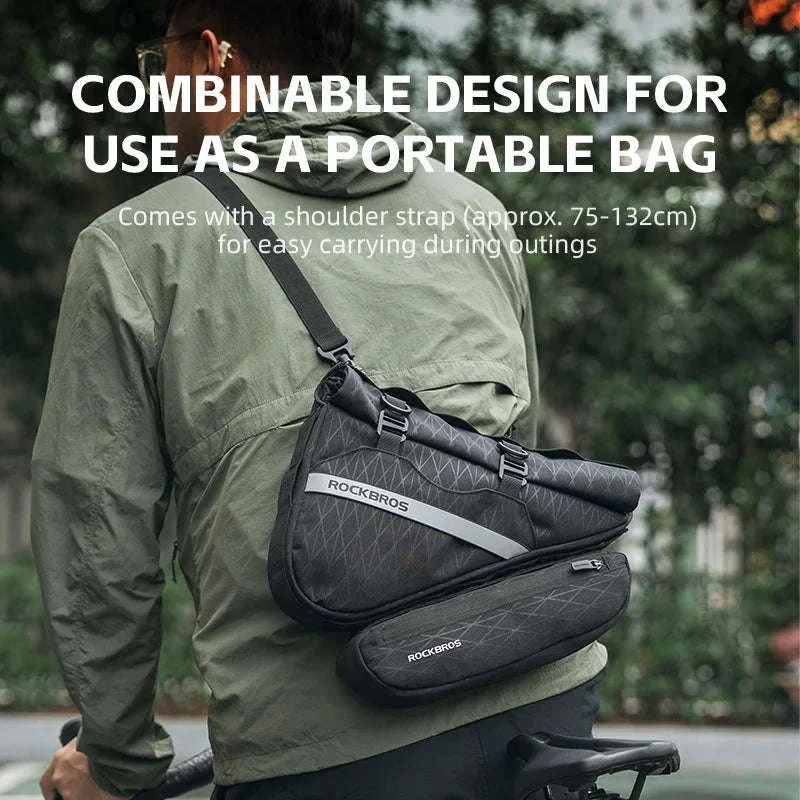 Waterproof Bicycle Triangle Bag 2-in-1 Detachable Bike Storage Pack - Image 4
