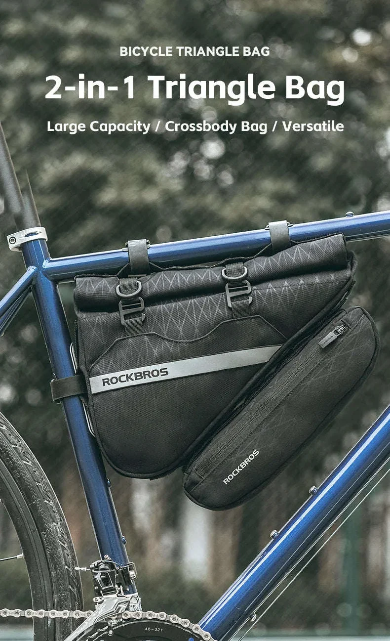 Waterproof Bicycle Triangle Bag 2-in-1 Detachable Bike Storage Pack - Image 7