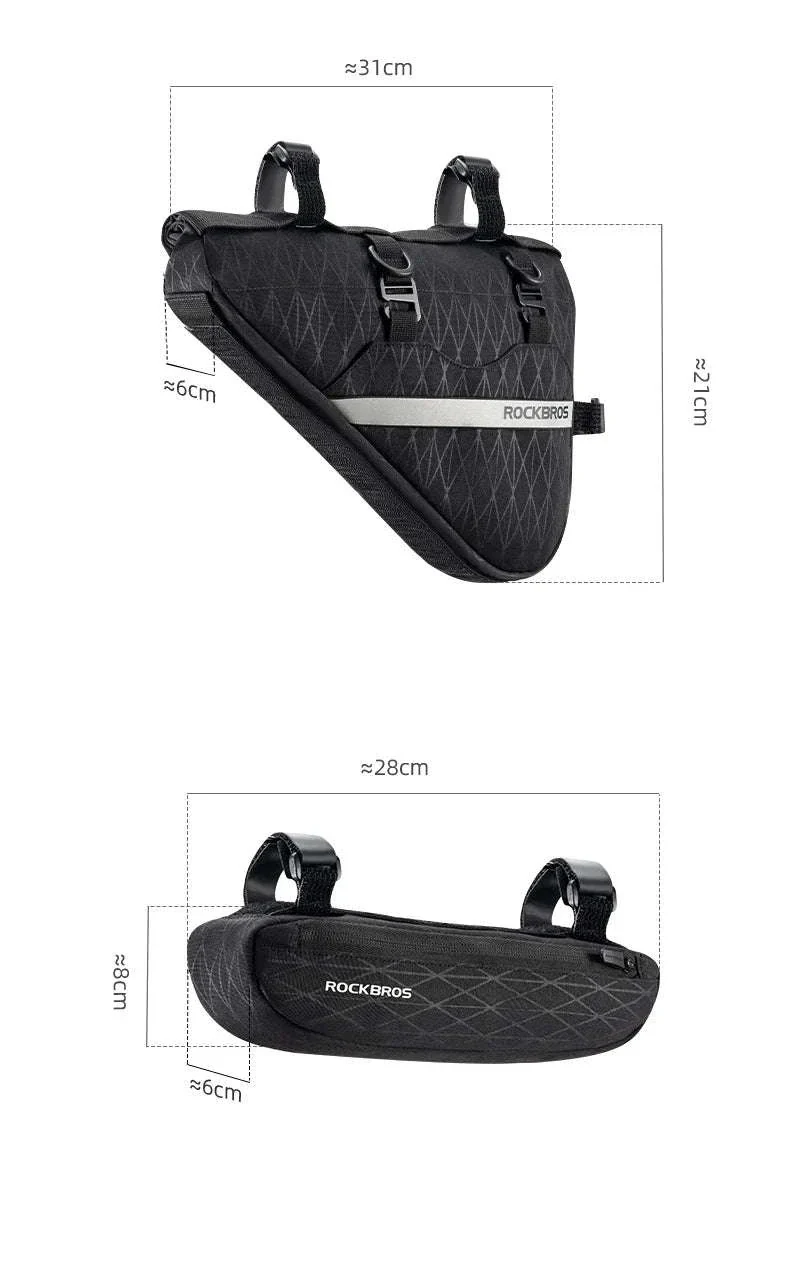 Waterproof Bicycle Triangle Bag 2-in-1 Detachable Bike Storage Pack - Image 9