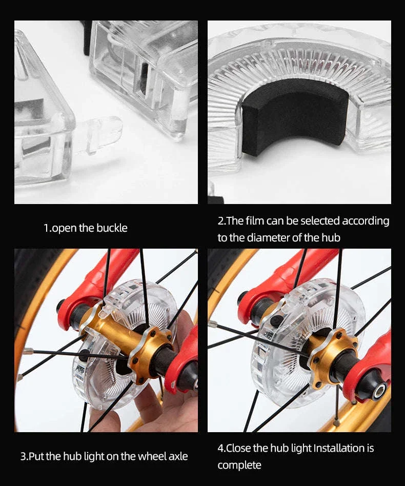 Bicycle Wheel Light 12-LED USB Rechargeable Spoke Light - Image 17