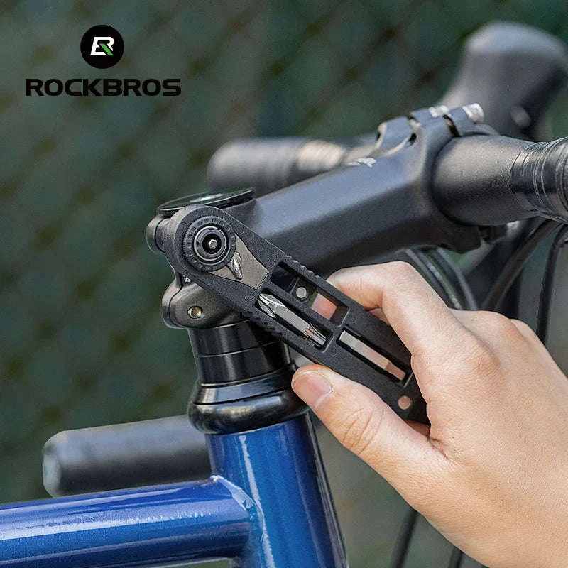 ROCKBROS Bicycle Multi-Tool Kit with Ratchet Wrench & Tire Levers - Image 4