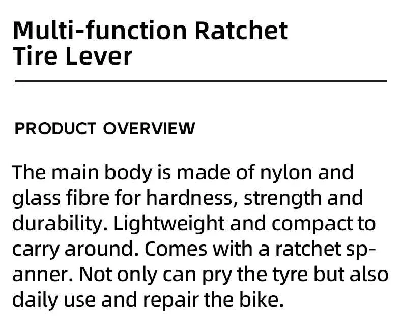 ROCKBROS Bicycle Multi-Tool Kit with Ratchet Wrench & Tire Levers - Image 8