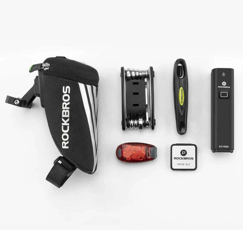 Compact Bike Saddle Bag with Reflective Design & Tool Storage - Image 16
