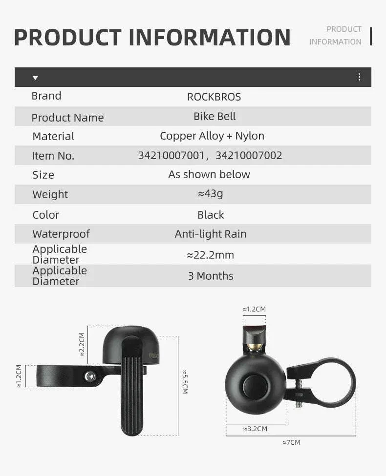 Bike Bell with Crisp Sound Alloy Ring for MTB & Road Bikes - Image 8