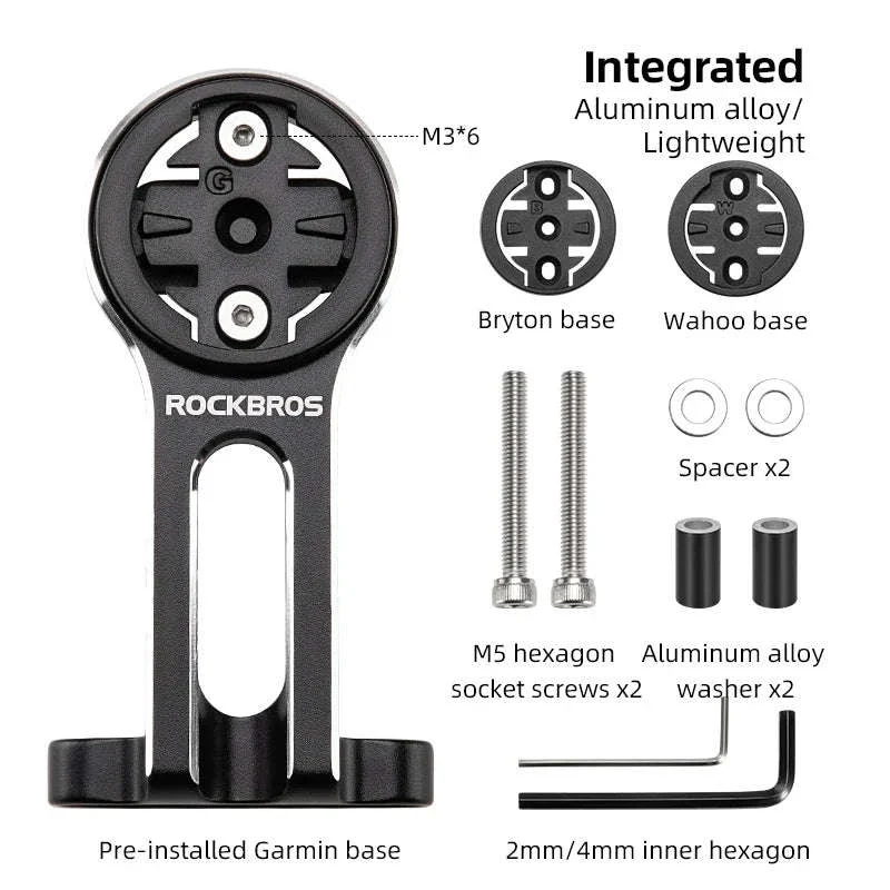 Bike Computer Mount Extension with Front Light Holder Alloy Bracket - Image 24