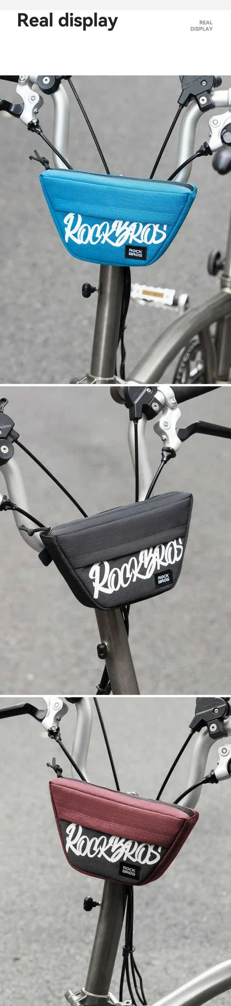 Bike Front Tube Bag 0.7L Rainproof Handlebar Storage for Brompton - Image 17