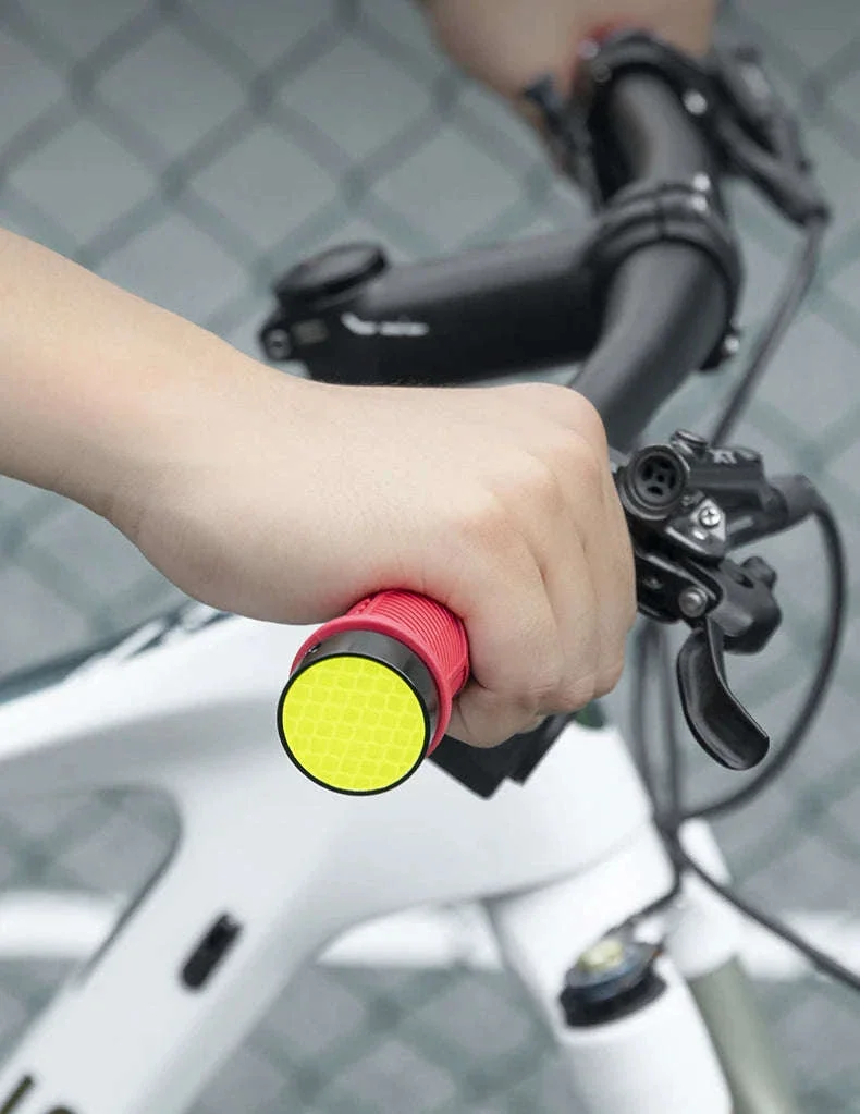 Non-Slip Bike Handlebar Grips with Locking Rings and Reflective Strips - Image 10