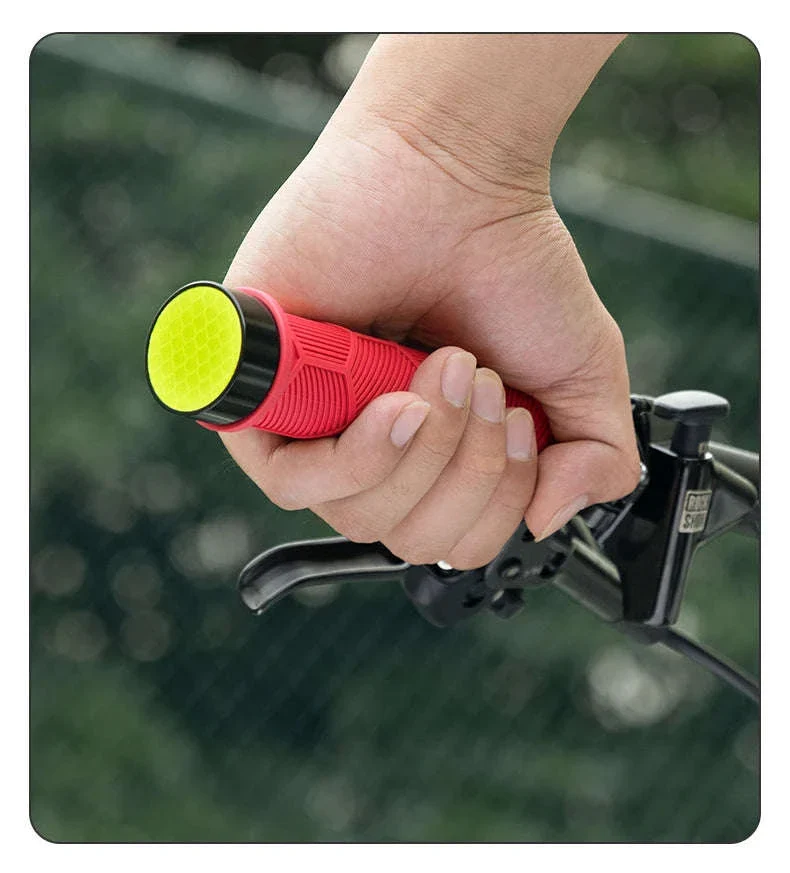 Non-Slip Bike Handlebar Grips with Locking Rings and Reflective Strips - Image 13
