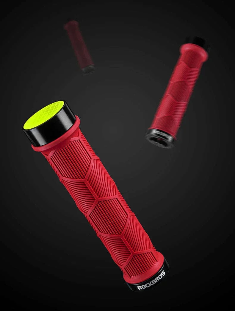 Non-Slip Bike Handlebar Grips with Locking Rings and Reflective Strips - Image 16