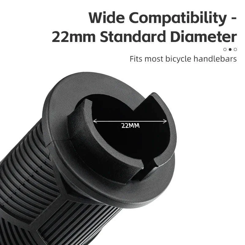 Non-Slip Bike Handlebar Grips with Locking Rings and Reflective Strips - Image 4