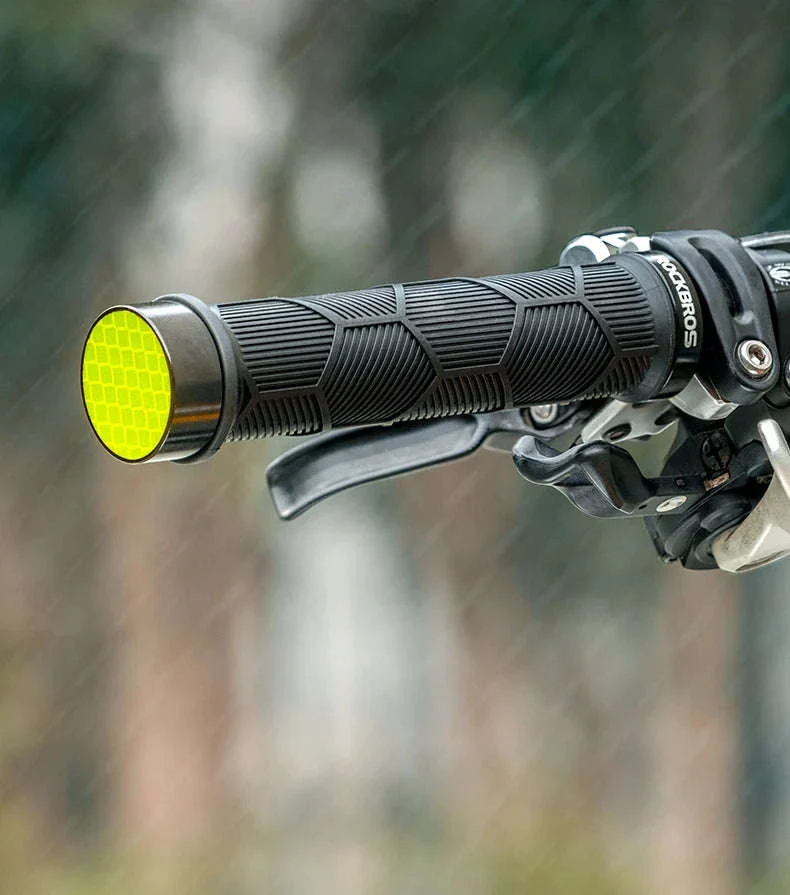Non-Slip Bike Handlebar Grips with Locking Rings and Reflective Strips - Image 7
