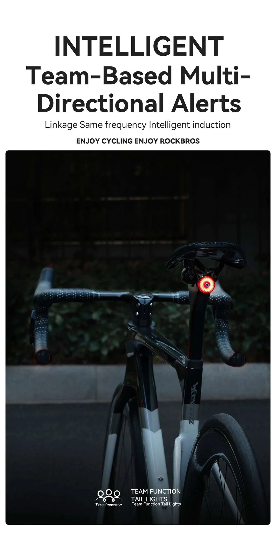 ROCKBROS Smart Bike Tail Light with Brake Sensing & Solar Power - Image 7