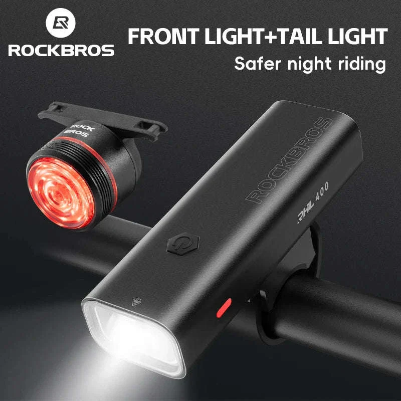 Bike Light Set with Smart Brake Sensor Tail Light 200/400LM