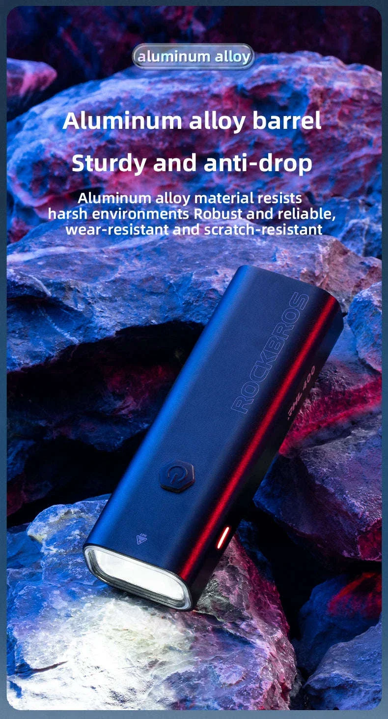 USB-C Rechargeable Bike Light 400–800LM Waterproof Front Headlight - Image 18