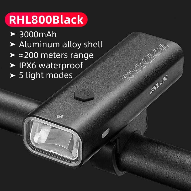 USB-C Rechargeable Bike Light 400–800LM Waterproof Front Headlight - Image 23