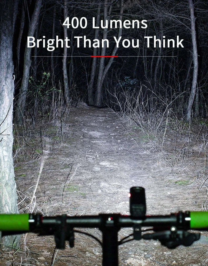 USB-C Rechargeable Bike Light 400–800LM Waterproof Front Headlight - Image 9