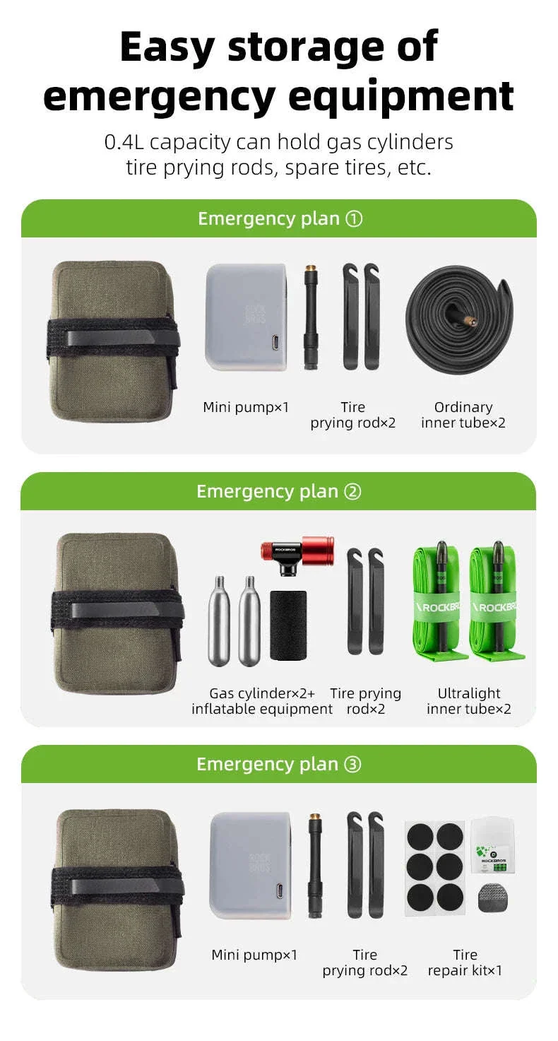 Waterproof Bike Saddle Bag 0.4L Lightweight MTB Road Tail Bag - Image 12
