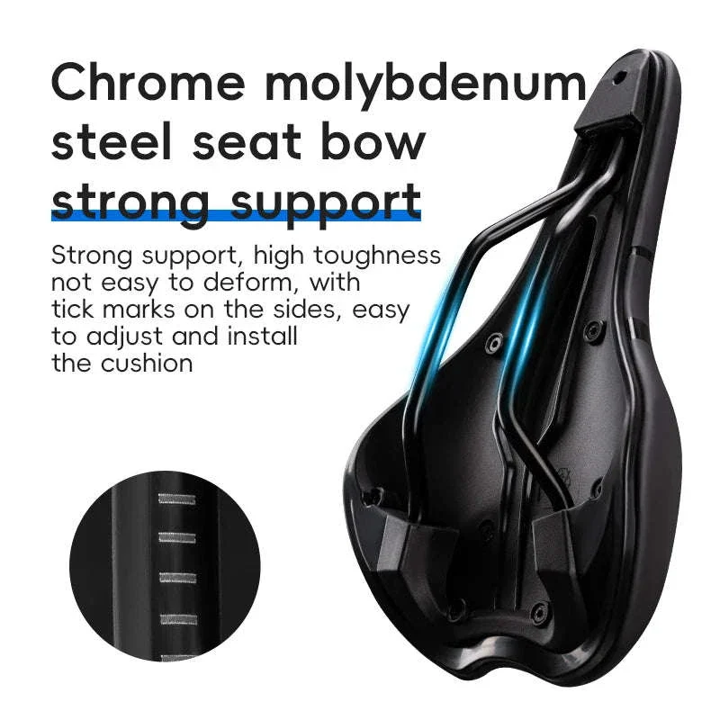 Ergonomic Bike Saddle Comfortable Leather Seat for Road Cycling - Image 4