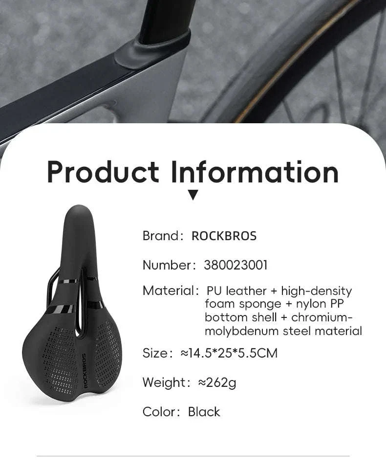 Ergonomic Bike Saddle Comfortable Leather Seat for Road Cycling - Image 8