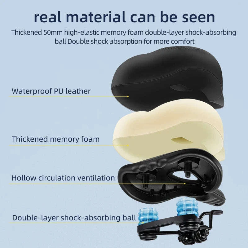 ROCKBROS Hollow Bike Saddle Breathable Shock Absorbing Cycling Seat - Image 2