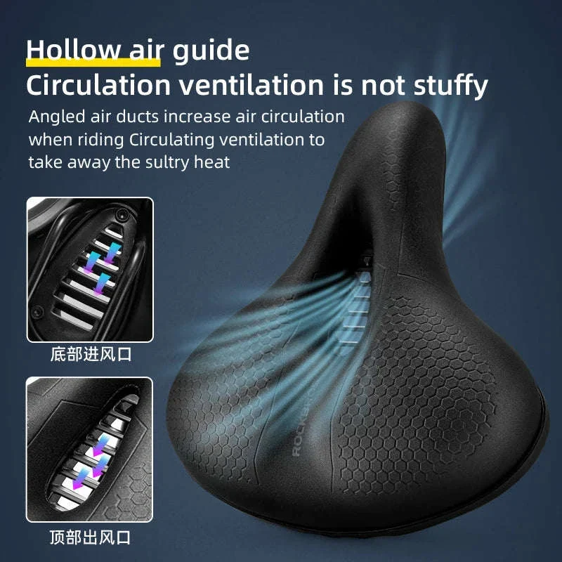 ROCKBROS Hollow Bike Saddle Breathable Shock Absorbing Cycling Seat - Image 5