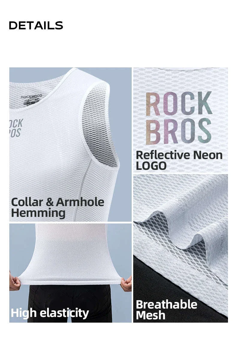Men’s Breathable Cycling Vest Quick-Dry Mesh Sleeveless Undershirt - Image 15