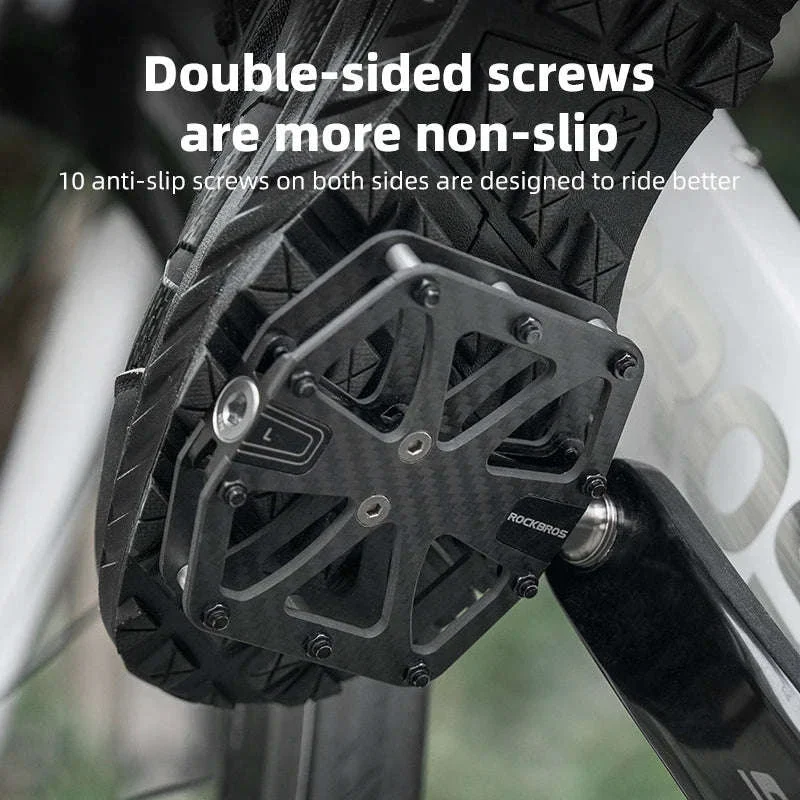 Carbon Fiber Bike Pedals with 3 Bearings Anti-Slip MTB & Road - Image 3