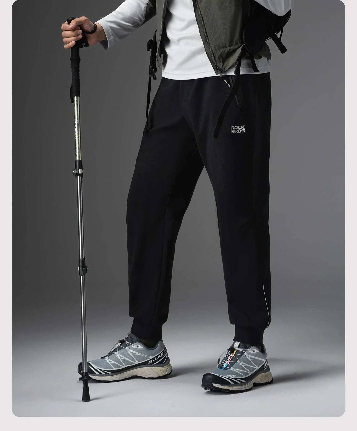 Fleece-Lined Windproof Outdoor Pants with Drawstring Fit - Image 16